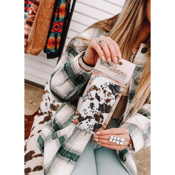 Mooving On Brown Cowhide Print Tall Coozie 2-Pack - Picture 5 of 6